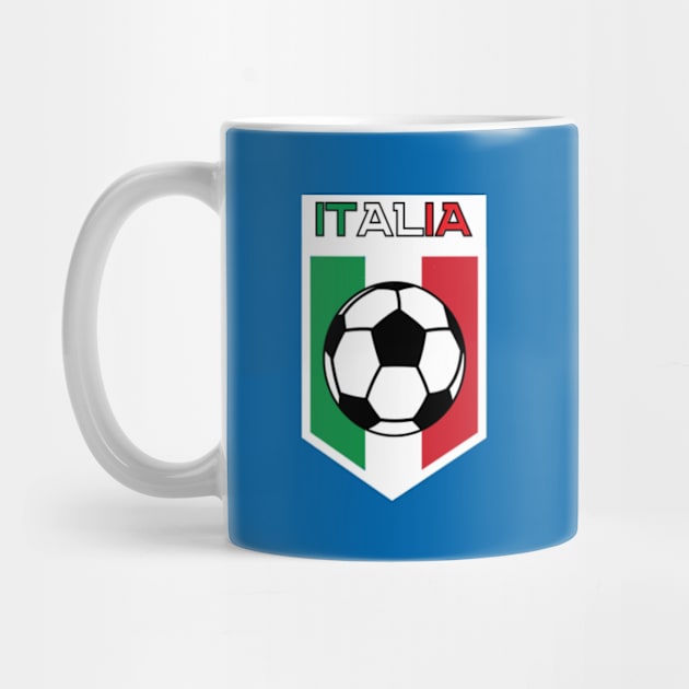 Italia Forza Azzurri Calcio Football Soccer Ball by Happy Hour Vibe